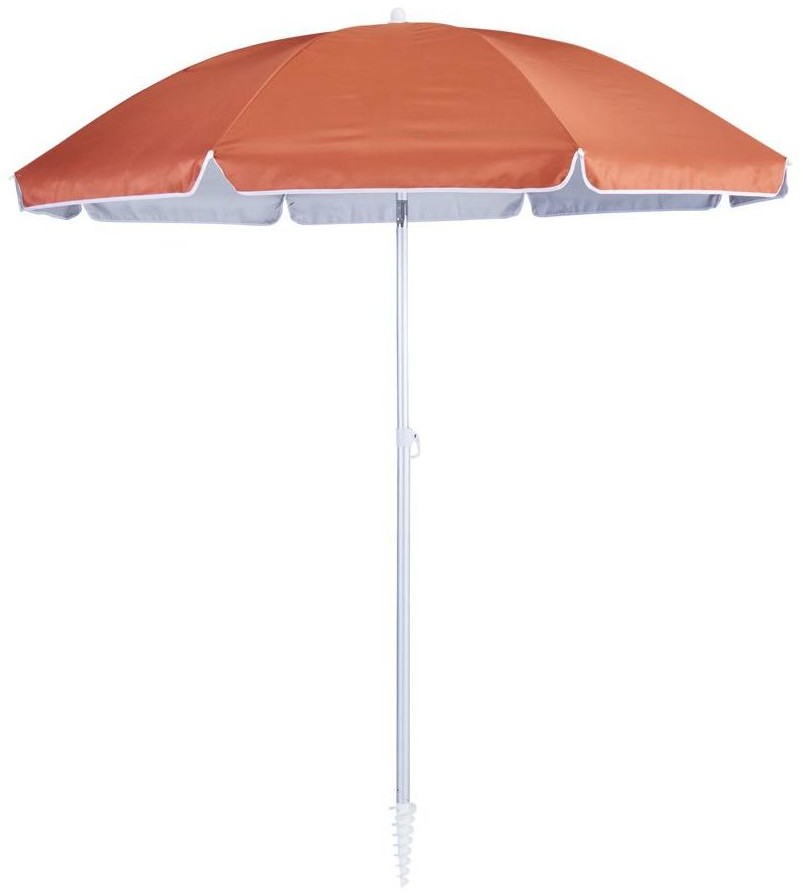 NATERIAL Parasol plażowy okrągły Vali 200x215 cm pomarańczowy Naterial