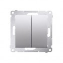 Kontakt Simon KONTAKT-SIMON ŁĄCZNIK ŚWIECZNIKOWY IP44 10AX SREBRNY MAT 54 PREMIUM DW5B.01/43