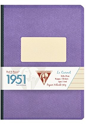 Clairefontaine 195346 °C A5 Collection 1951 z podszewką, notatnik, fioletowy 195346C