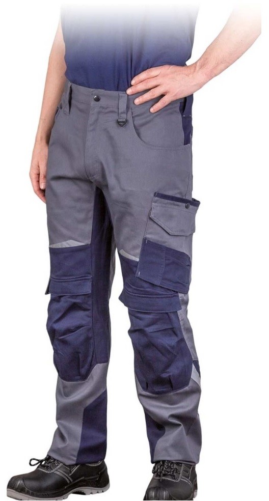 Leber & Hollman LH-POND-B - ogrodniczki ochronne 100% bawełna, 240 g/m, odblaski , kieszenie na nakolanniki - 46-62.