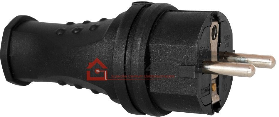 Wtyczka gumowa 230V hermetyczna