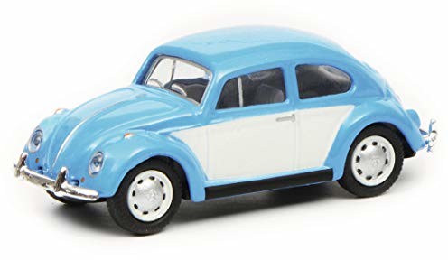 Schuco 452640200 452640200-VW Käfer, biały 1:87, model samochodu, model pojazdu, niebieski