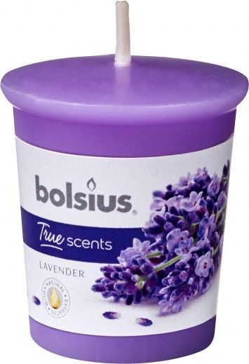 NoName świeca zapachowa True Scents Lawenda 4,5 cm fioletowa woskowa twm_480148