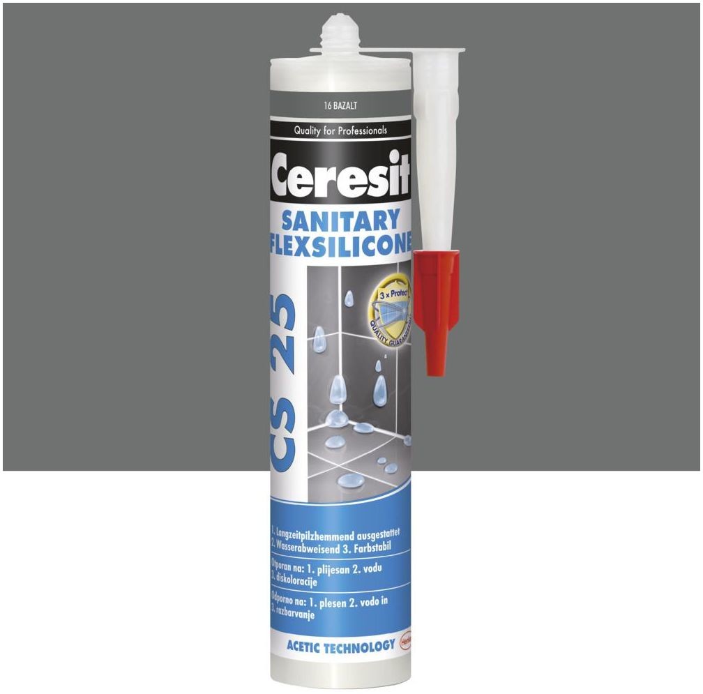 Ceresit Silikon sanitarny CS-25 Bazalt