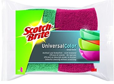 Scotch-Brite col2 Color celulozy gąbką, mocne i delikatne z włókniny stronie, Pink/różowe i zielone/jasnozielony, 2er Pack (2 X 2 sztuka) COL2