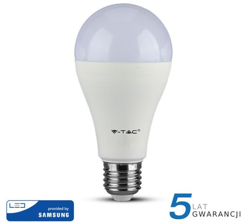 V-TAC Żarówka LED SAMSUNG CHIP 17W E27 A65 VT-217 6400K 1521lm