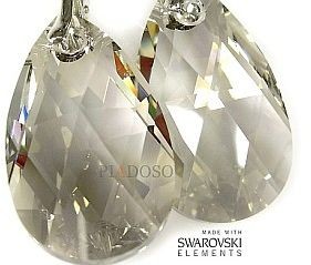 Swarovski Przepiękne Kolczyki Silver 28Mm Srebro