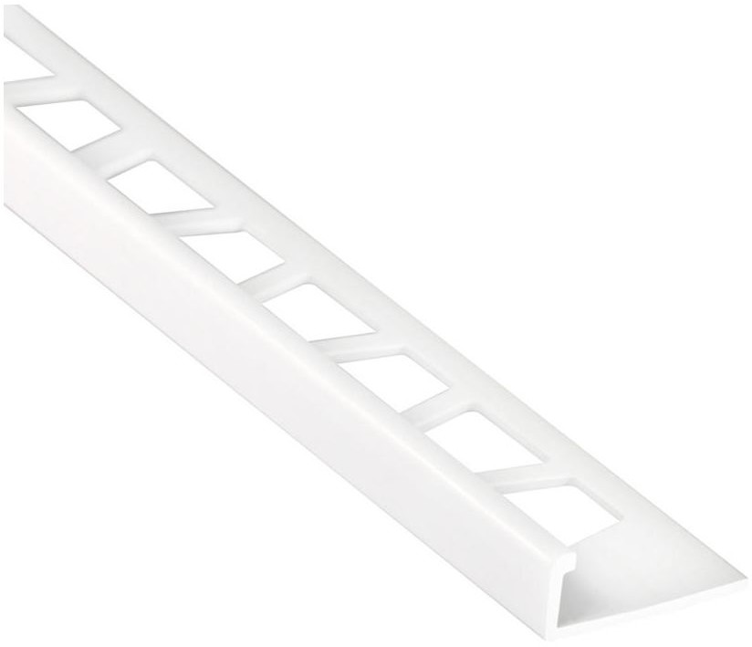 Cezar STANDERS Profil do glazury PVC ozdobny 6 mm / 2.5 m Biały zimny