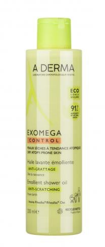 A-Derma Exomega Control Emollient Shower Oil olejek pod prysznic 200 ml unisex