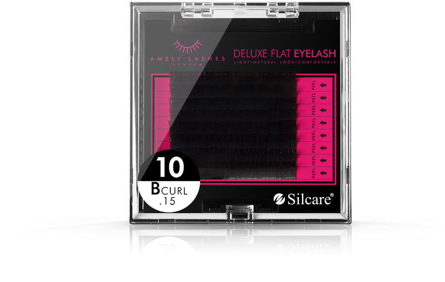 Silcare Rzęsy Amely Lashes Deluxe Flat Indywidualne B/10 mm/0,15 mm
