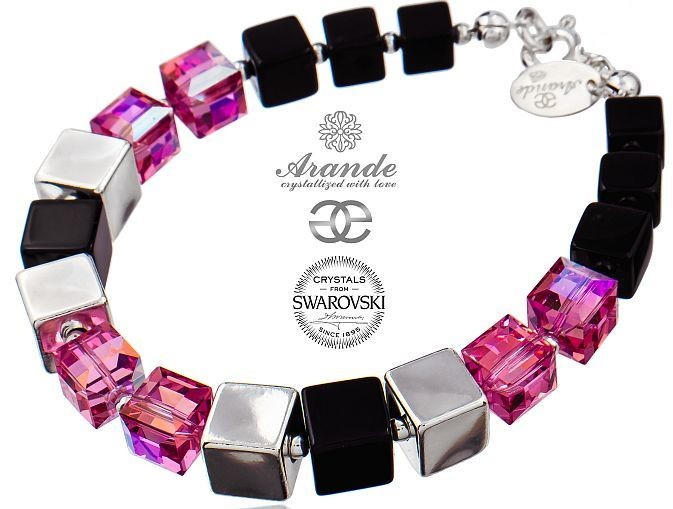 Swarovski Arande Bransoletka ROSE ONYX CERTYFIKAT srebro 1237504308