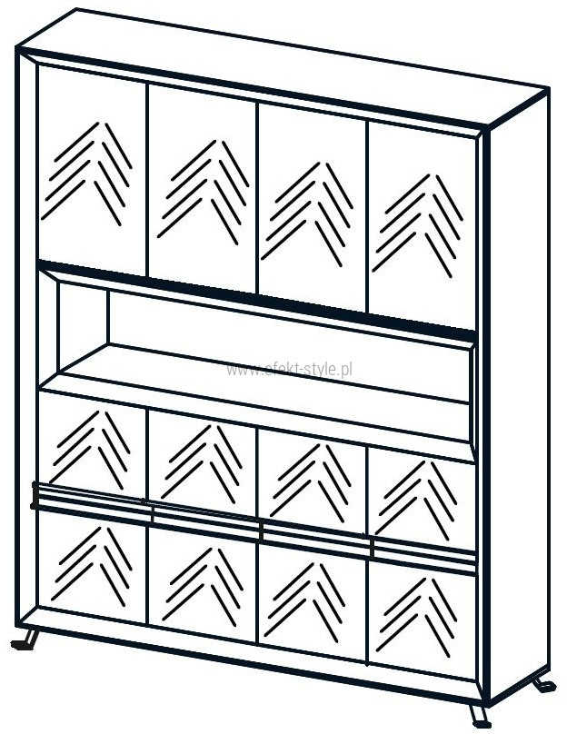 BIAL MEBLE Szafa CHEVRON CN12/ 170x40x200h
