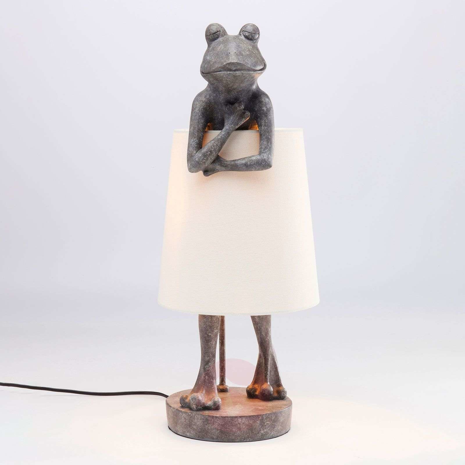 KARE Animal Frog lampa stołowa szara