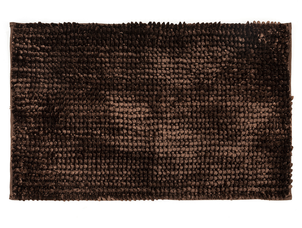 Mata łazienkowa Ella micro ciemnobrązowa, 50 x 80 cm, 50 x 80 cm