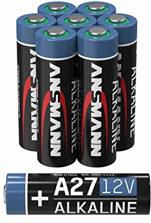 Ansmann A27 12 V bateria alkaliczna zestaw 8 baterii MN27 nadaje się do systemów alarmowych, otwieraczy bramy garażowej, pilota zdalnego sterowania i wielu innych bateria jednorazowa 1520-0016