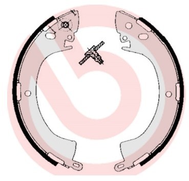 BREMBO Zestaw szczęk hamulcowych S 54 506