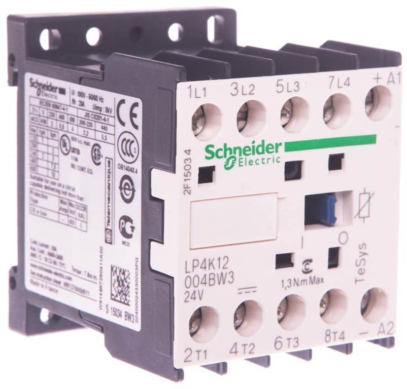 Schneider Electric Stycznik pomocniczy 20A 4Z 0R 24V DC LP4K12004BW3