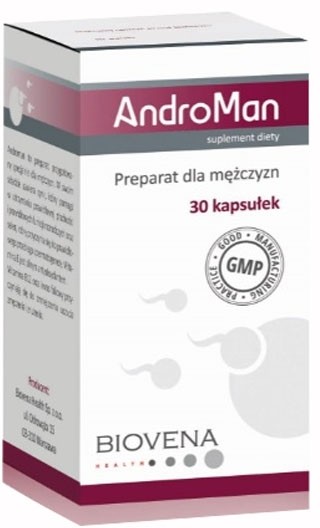 Biovena Androman 30 kapsułek Długi termin ważności! 3521041