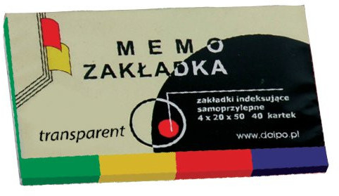 Dalpo ZAKŁADKI SAMOPRZYLEPNE TRANSPARENT 4X20X50