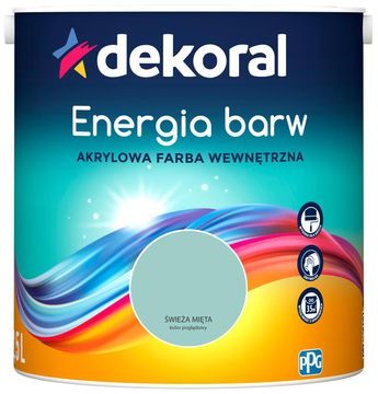Dekoral Farba wewnętrzna ENERGIA BARW 2,5 l Świeża Mięta
