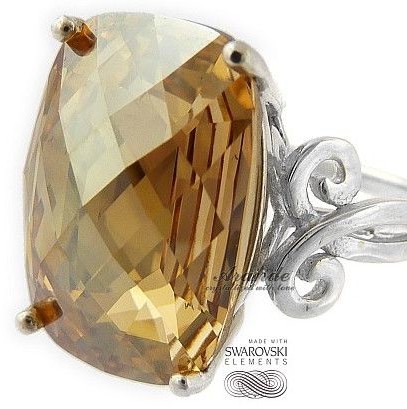 Swarovski Arande SPECIAL pierścionek GOLDEN SREBRO 3868068149