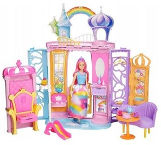Mattel Barbie Tęczowy Pałacyk Dreamtopia FRB15