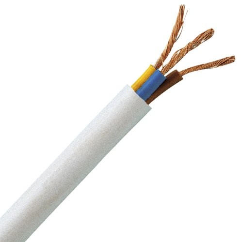 Kopp H05 VV-F 3G, przewód elastyczny, 1mm, 3-żyłowy, dostępny w kolorze białym i czarnym, różne długości do wyboru (151705847)