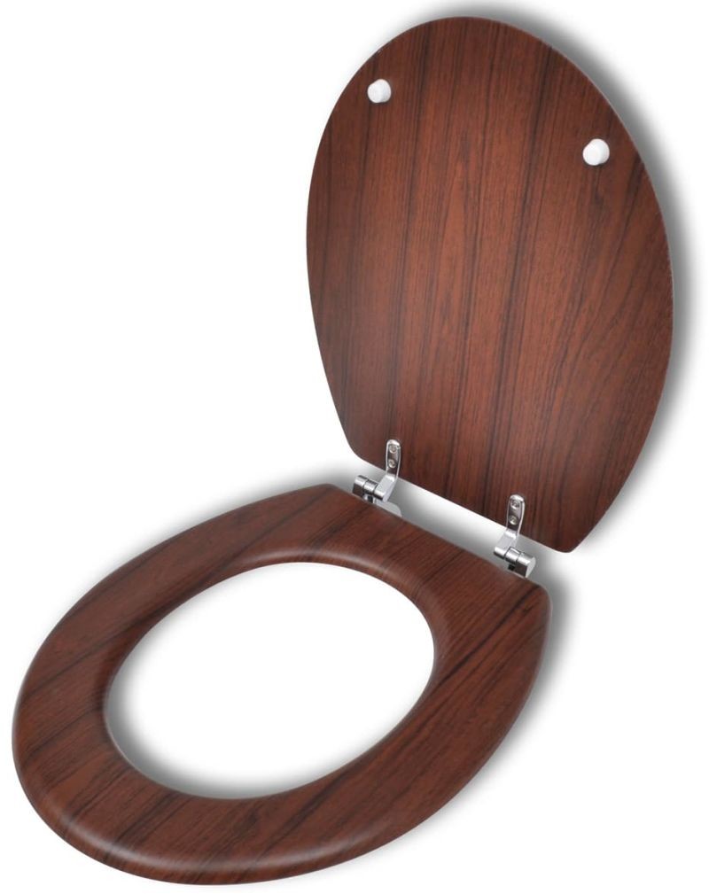 vidaXL vidaXL Deska klozetowa WC MDF o prostej, drewnianej formie