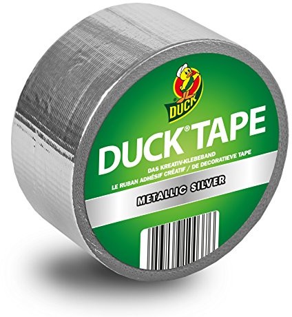 Duck Tape 221700 taśma tkaninowa, 48 MM X 9,1 m, srebrny metalik 221700