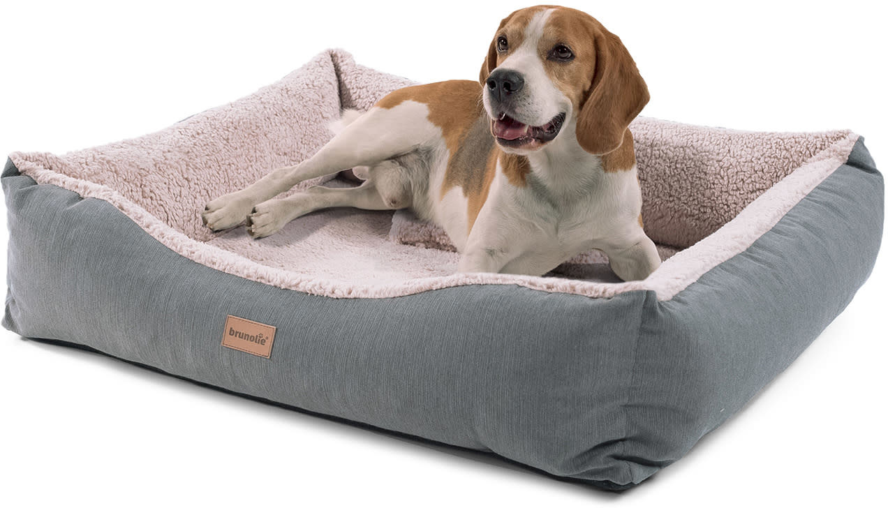 Brunolie Brunolie Emma, legowisko/kosz dla psa, możliwość prania, antypoślizgowe, oddychające, materac dwustronny, poduszka, rozmiar M (80 x 20 x 70 cm)