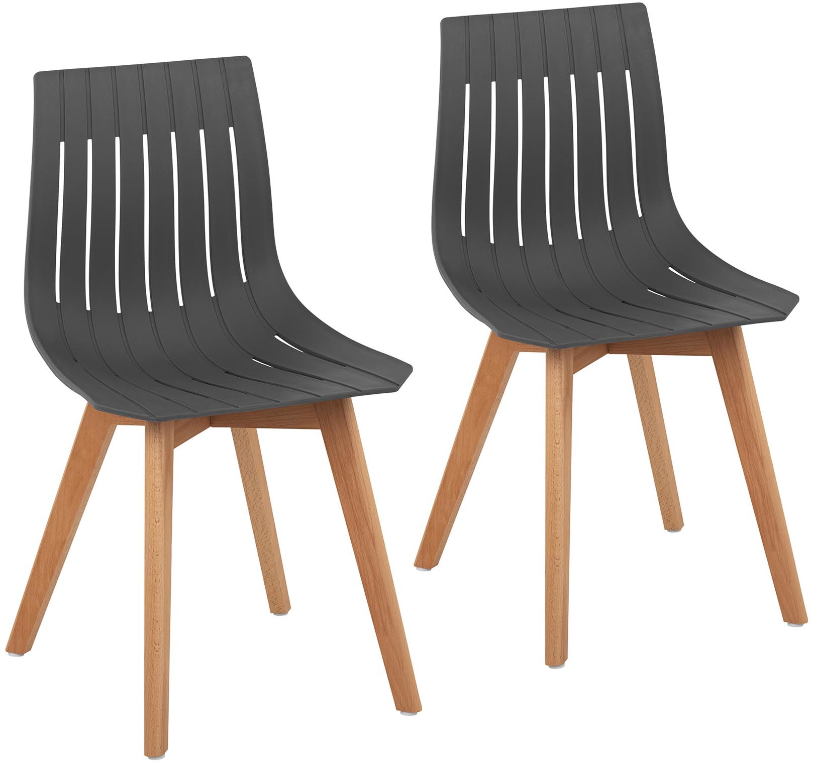 Fromm & Starck Fromm & Starck Krzesło - ażurowe - szare - 2 szt. STAR_SEAT_16 - 3 LATA GWARANCJI STAR_SEAT_16