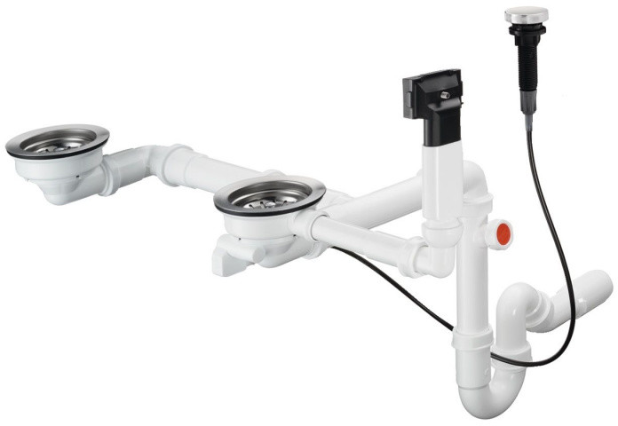 Hansgrohe D17-11 Syfon zlewozmywakowy z przelewem chrom 43938000