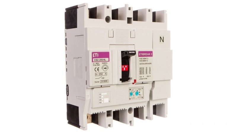 ETI polam Wyłącznik mocy 4P 250A 25kA /wyzwalacz termo-magnetyczny/ EB2 250/4L 004671076 004671076