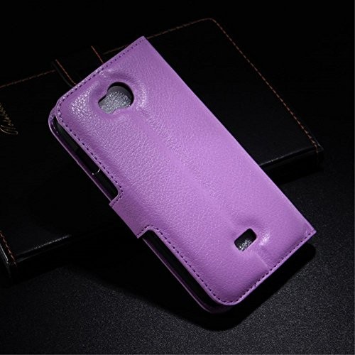 LD Case A000175 pokrowiec o wyglądzie skóry, z przegródkami na karty do Wiko Iggy, fioletowy A000175