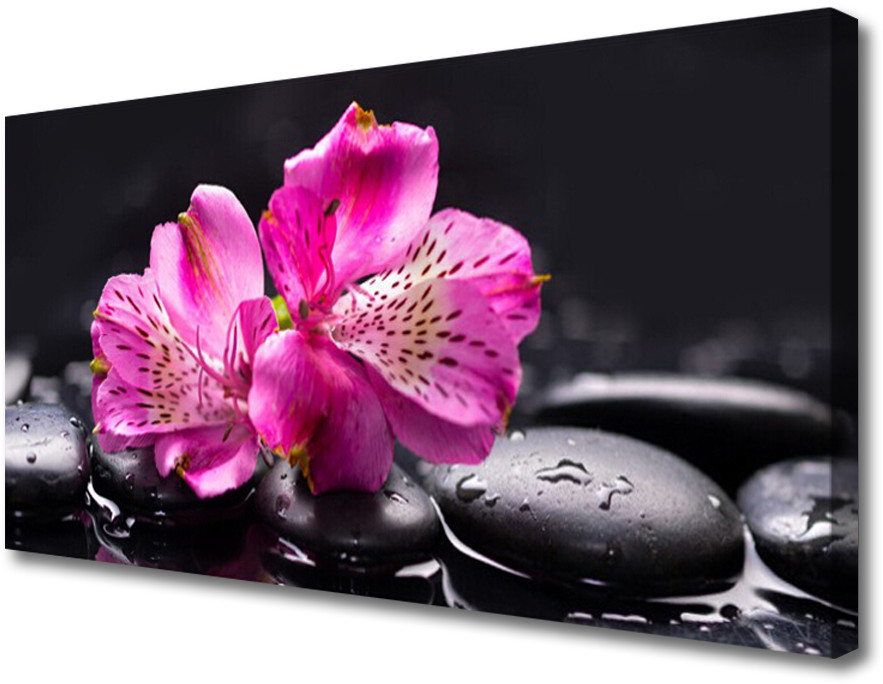 PL Tulup Obraz Canvas Kwiaty Kamienie Zen Spa 125x50cm