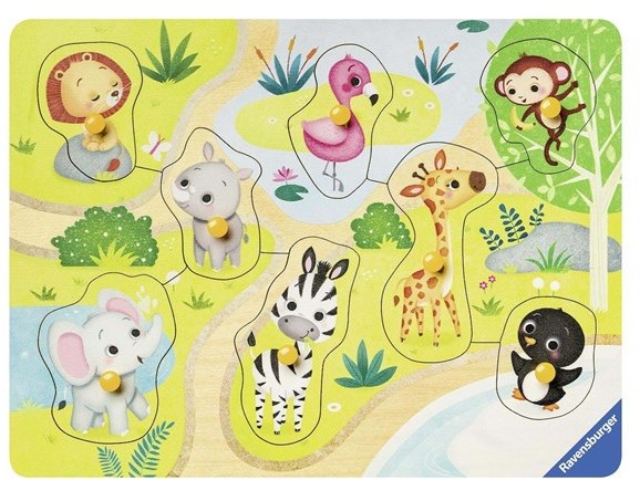 Ravensburger My First Wooden Puzzle - In the Zoo 8st. Drewniany 36875