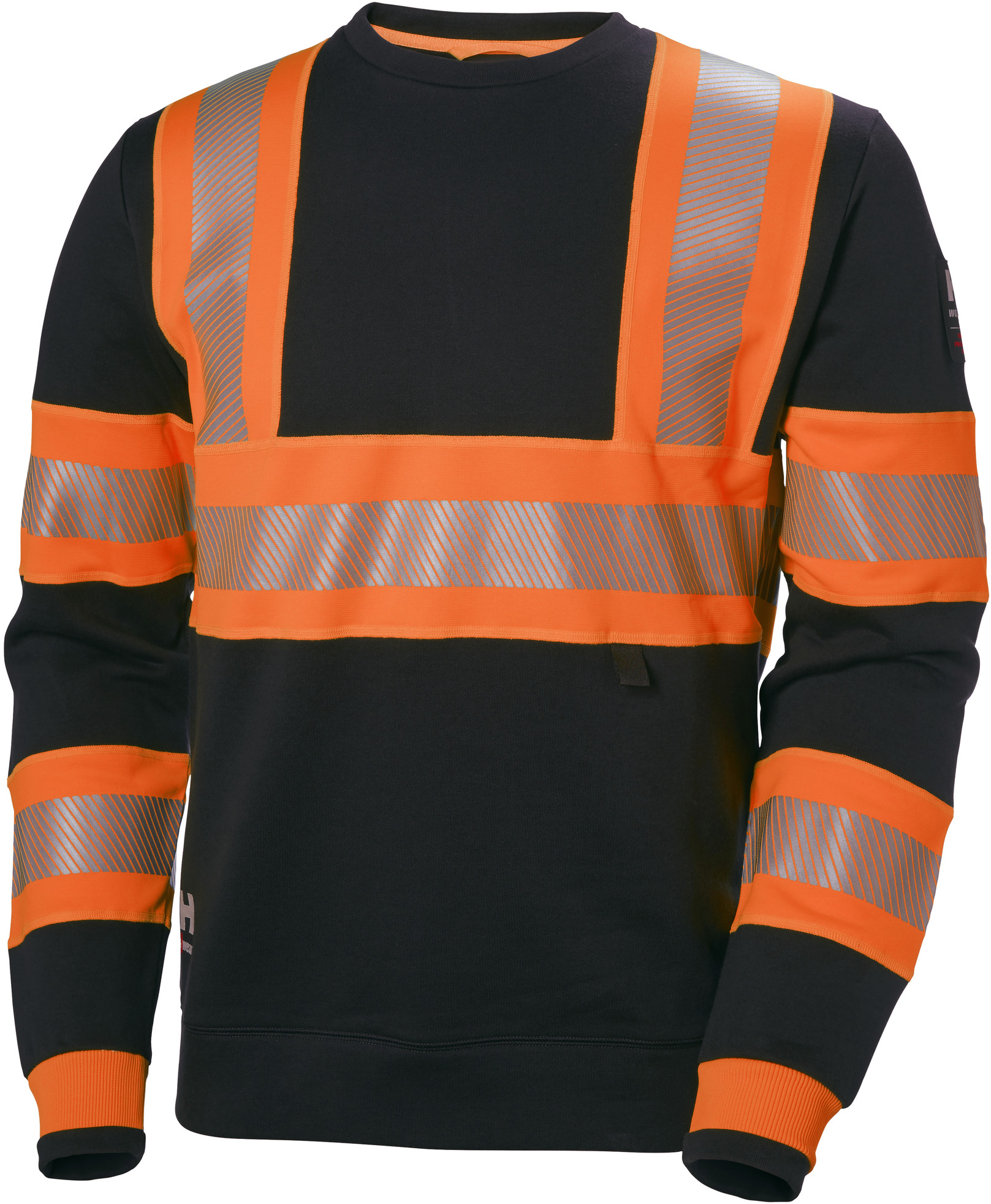 Helly Hansen Męska bluza robocza ICU Sweatshirt czarno-pomarańczowa, rozmiar XL HH-79272_269-XL