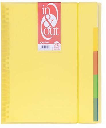 Grafoplas grafoplas 39422060  teczka, 30 rękawów, system wstawiania i zdejmowania, A4, żółty 39422060