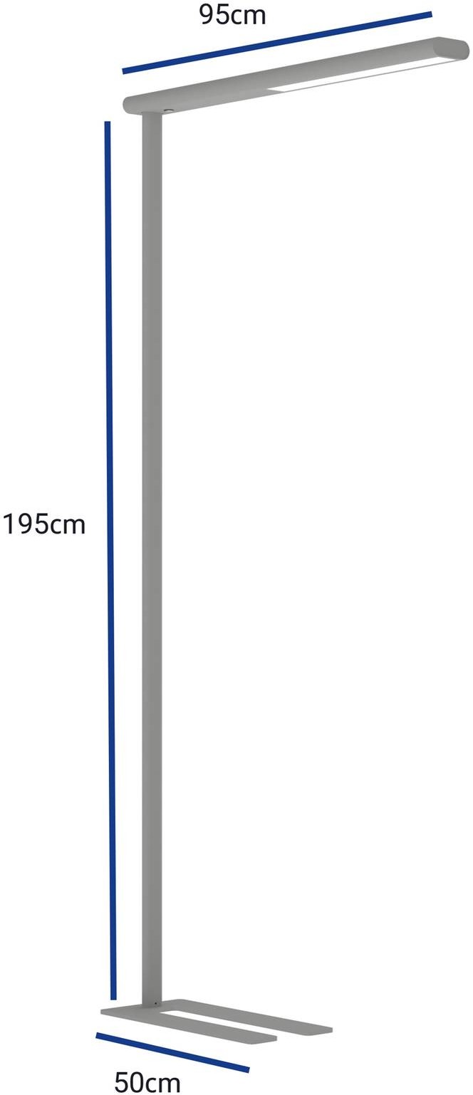 MAUL Lampa stojąca biurowa LED MAULjet srebrna