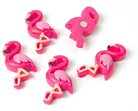 Trendform Flamingo silne magnesy neodymowe zapewniają tablica magnetyczna tablica do lodówki 5 magnesy na lodówkę zwierzęta dla dzieci TF-FA4615