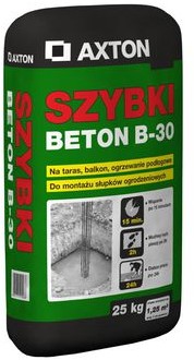 AXTON Zaprawa cementowa SZYBKI BETON B-30 30kg 25-100 mm AXTON