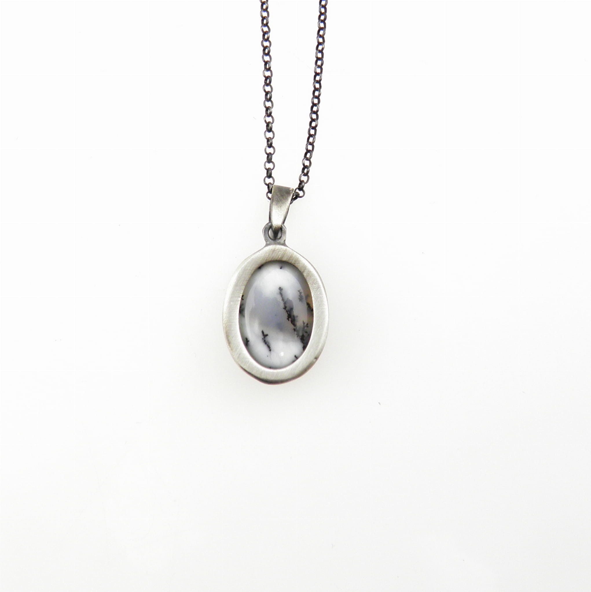 Venus Galeria Agat dendrytowy - zawieszka srebrna