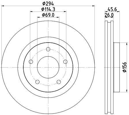HELLA PAGID Tarcza hamulcowa PAGID 8DD355115-911