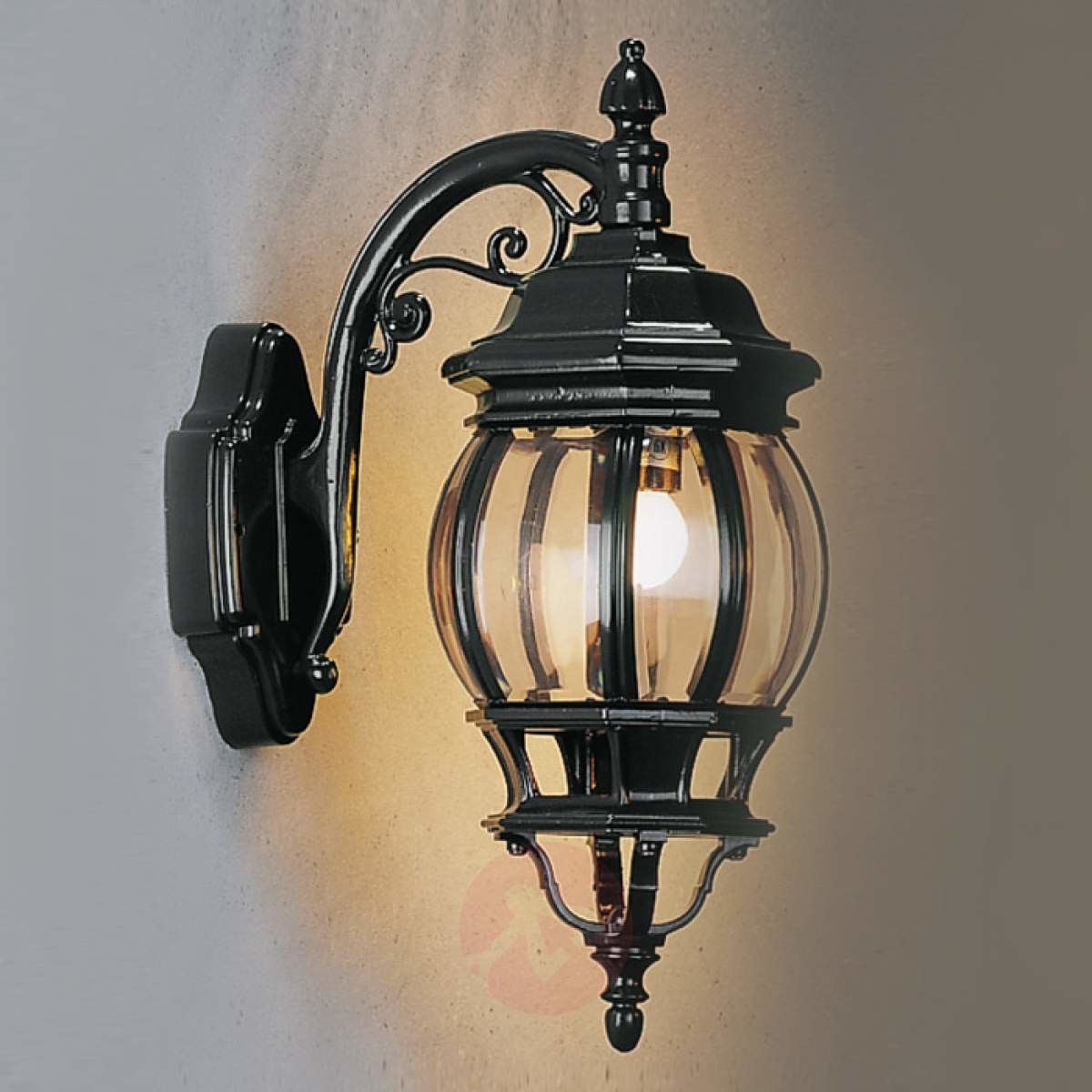 K. S. Verlichting B. V. Zgrabna lampa ścienna zewnętrzna Andrew, czarna