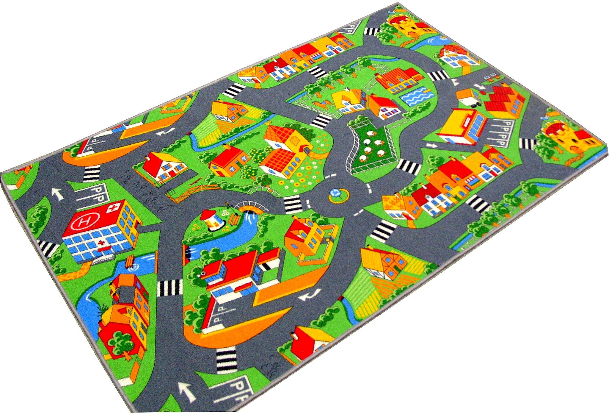 Dywan Drogi Wieś Ulice Miasto Farma Cars 150X200