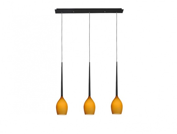 Azzardo Lampa wisząca Izza 3 AZ2322 bursztynowa oprawa w nowoczesnym stylu AZ2322