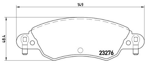 BREMBO Zestaw klocków hamulcowych, hamulce tarczowe P 61 070