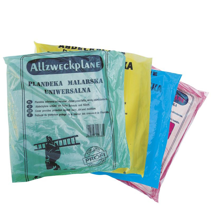ALLZWECKPLANE Folia ochronna (plandeka malarska) 4x5m 0,42 mikrony