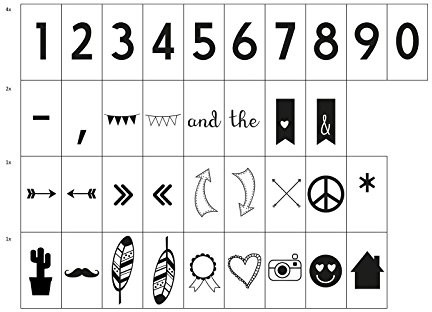 Vaessen Creative Lightbox Funky Symbols 78 sztuki 3009-241