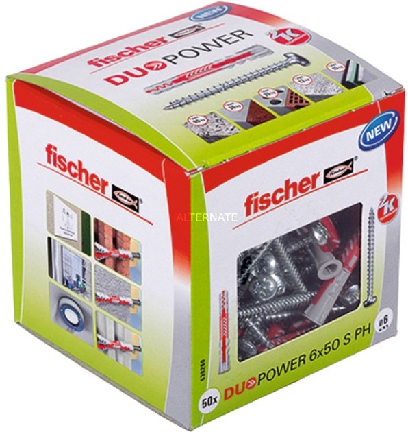 Fischer DUOPOWER 6 x 50 S PH LD 5 cm 50 szt., Dowel
